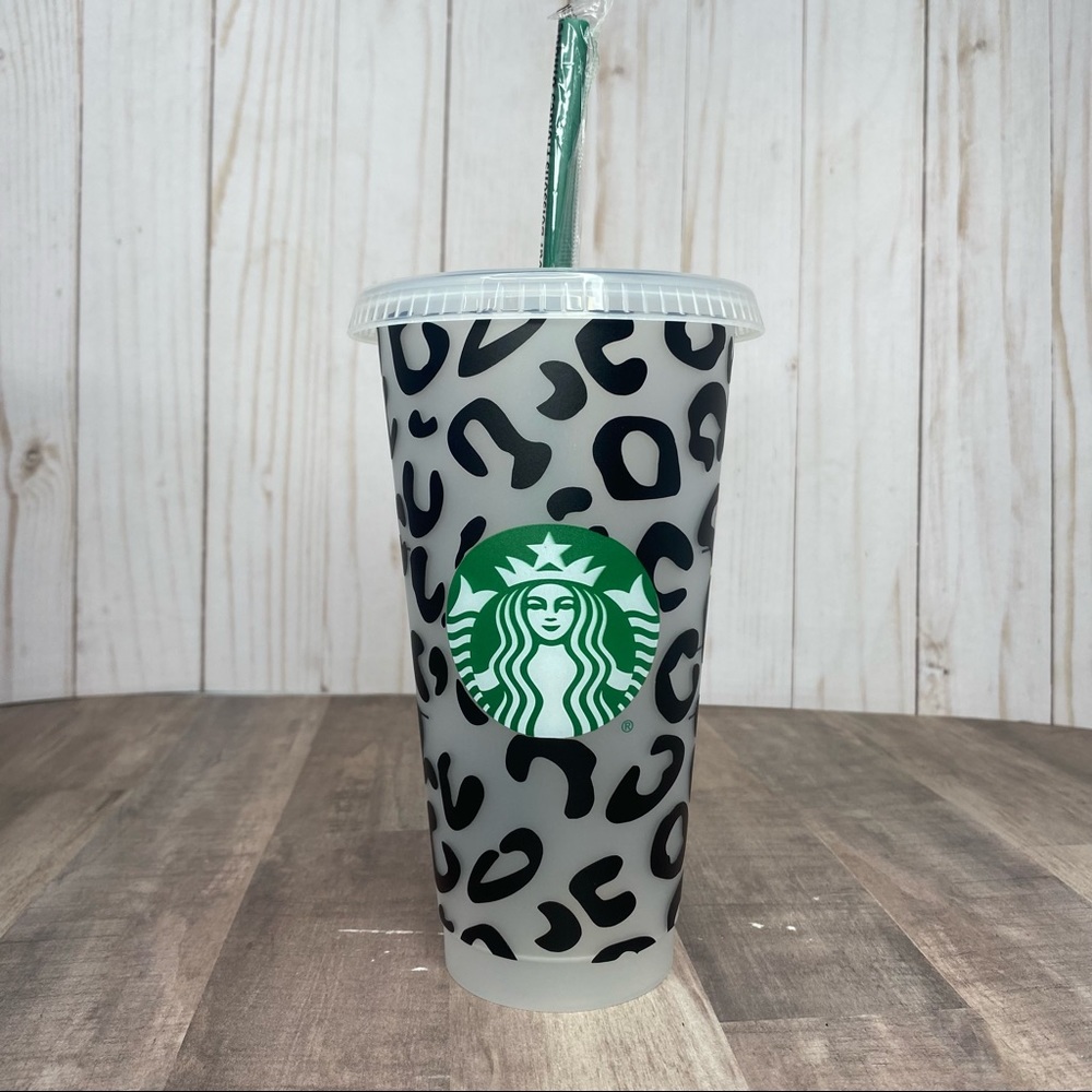 Leopard Reusable Starbucks cold cup